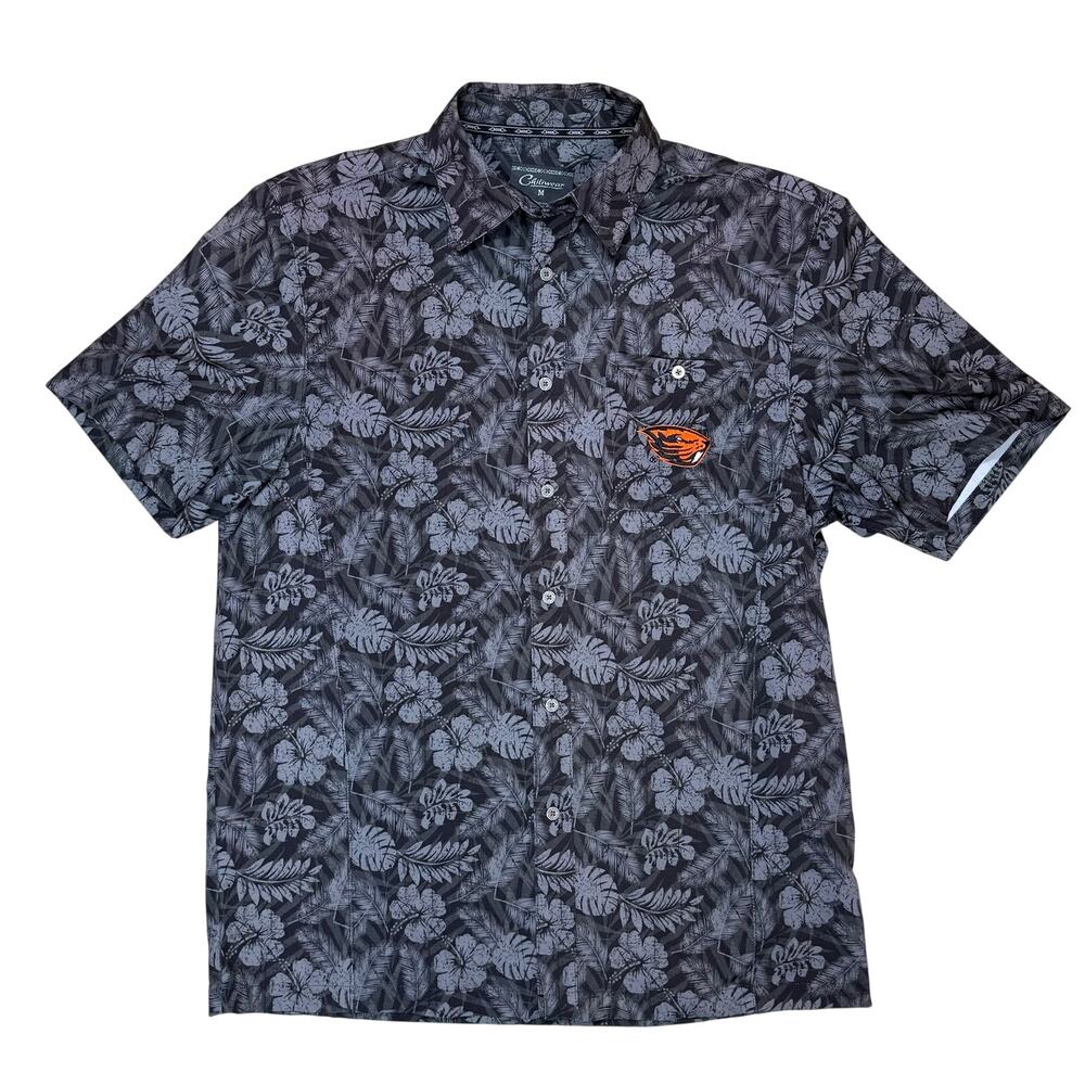 OSU Beavers Hawaiian Shirt Chiliwear Mens Size M Football Button Up